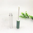 New style plastic and paper cosmetic packaging container empty round liquid lipstick tube packaging