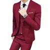 S-5XL Plus Size Men Suits (Jackets+Vests+Pants) New Fashion Mens Slim Fit Business Wedding Suit Made Wedding Clothing Set E16075