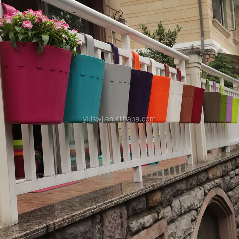 New Patented Plastic Hanging Flower Pot Buy Balcony Flower Pot,Fence