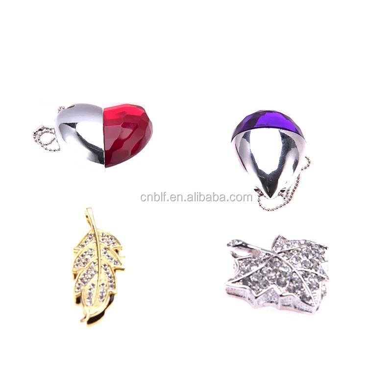 lovely heart shape jewelry crystal usb flash drive pendant usb