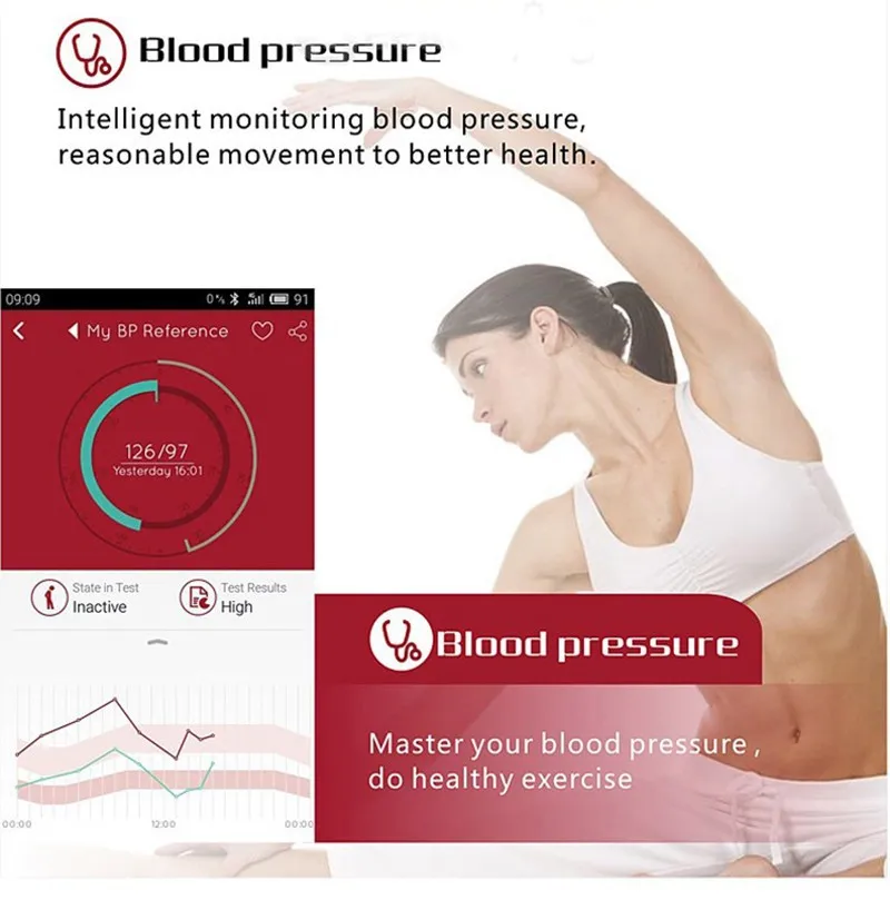 37 Degree Bluetooth Smart Band Heart Rate Bracelet Blood Pressure Fitness Tracker Wristband With Passometer Sport Smartband