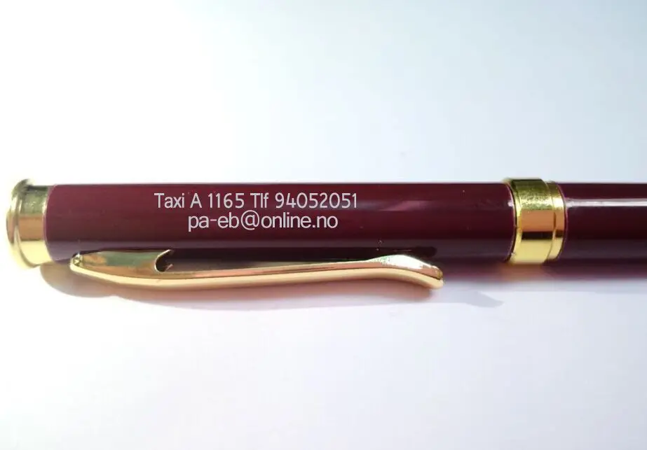 HOT ink metal pen Noble and elegant palm red metal ballpoint pen customizable logo Business stationery gift Free shipping