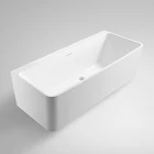 Bathroom deep 2 sided skirt bathtub freestanding bath from poland
