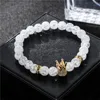 ZJ04 Balry Jewelry factory directly sale White sparkle Hand Beaded Bracelet head crown bead Elastic Bracelet Jewelry wholesale