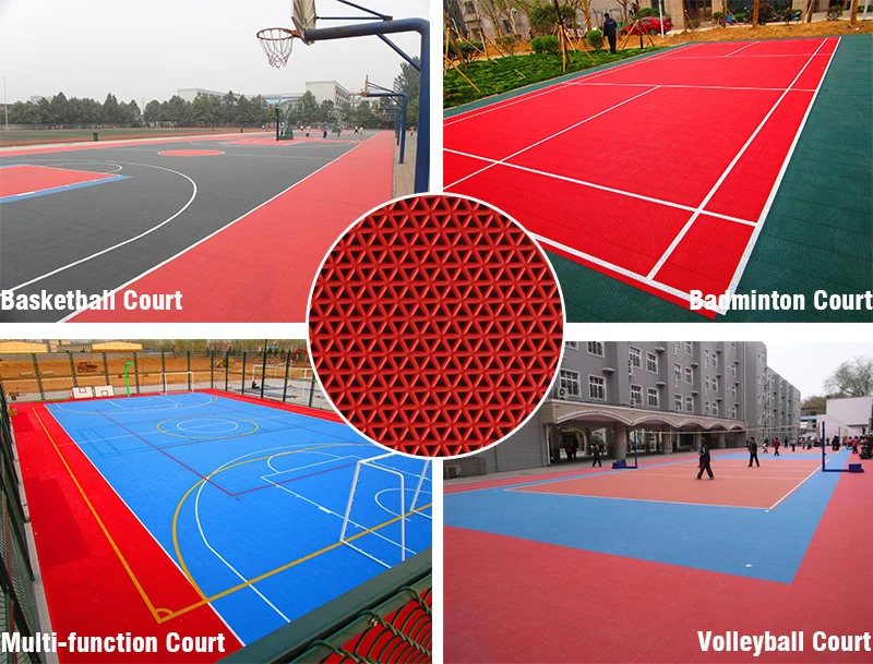 badminton futsal basketball court flooring plastic interlocking