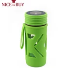 Best Selling Outdoors Cool Sports Glass Silicone Sleeve Water Bottle