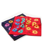 Cheap colorful flower printed soft small size face towel