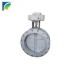 DN800 Cast Steel Electric Actuated Double Flanged Type Ventilation Damper Butterfly Valve