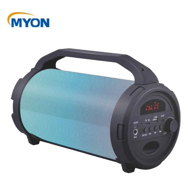 outdoor portable Bazooka wireless speaker with BT/USB/TF /FM/AUX IN/karaoke/Color changing lights