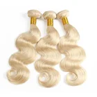 Top quality Great Unprocessed Virgin 613 Russian Hair Extension Body wave Remy Human Blonde hair