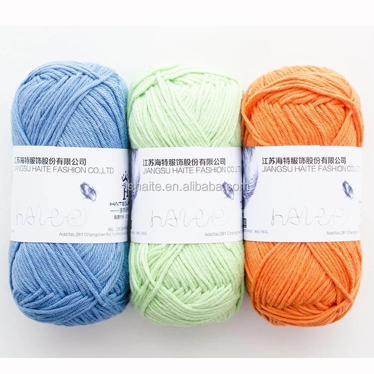 Cotton Dyed Dk Weight Yarn For Crochet 