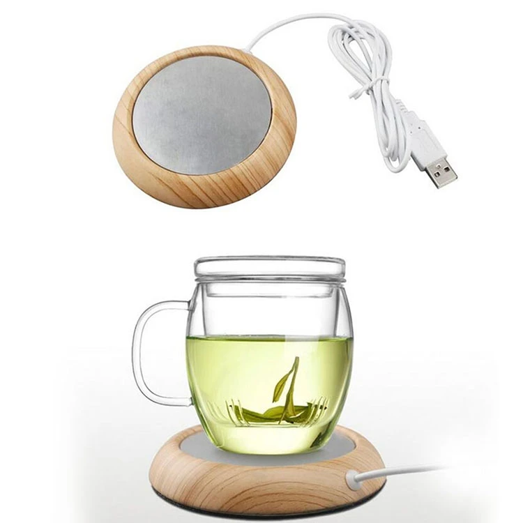 Настольный деревянный мраморный дизайн USB кружка чашка устройство для подогрева чая кофе обогреватель с питанием от USB, доставка в случайном порядке