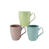 Custom printed simple style hard PP plastic juice mugs handle water cup