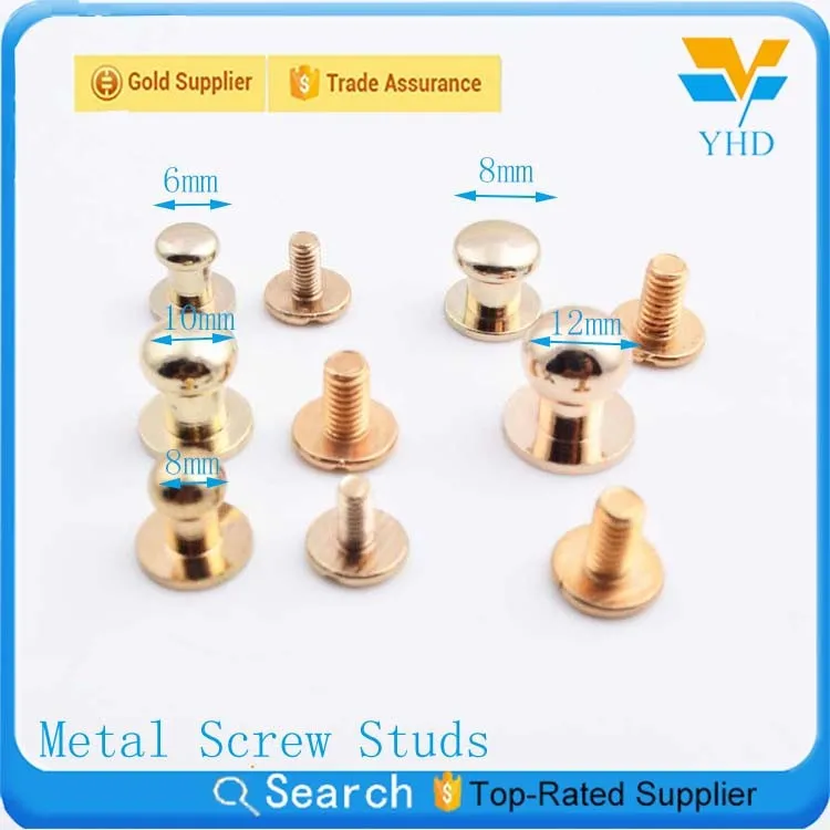 fashion 2017 new product shiny gold metal brass decorative studs for shoes