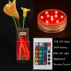 Battery Operated Submersible Round LED Light Base With 10leds for Flower Under Water Vase