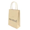 Custom Fashion Recyclable Printed Pattern Packing White Black Brown Kraft Paper Bags With Twisted Handles