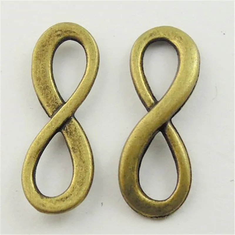 Vintage Style Antiqued Bronze Tone Alloy Number 8 Infinity Sign Charms Pendants 23*9*1mm 10pcs AU09161