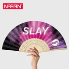 Custom printed bamboo folding hand fan for promotion or event