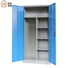 blue two door metal wardrobe cabinet double color design