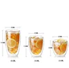 Wholesale Customized Double Layer Clear Coffee Tea Glass Cups