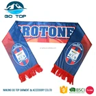 100% Polyester Lycra Satin Promotional Sport Football Team Fan Scarf