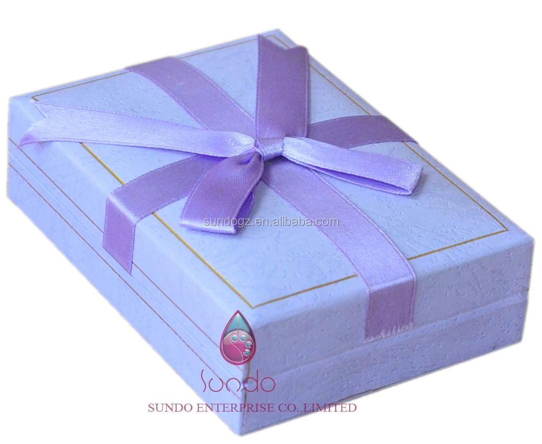 factory price satin velvet paper exquisite wedding jewelry box