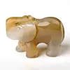 Wholesale Grey Agate Animal Carvings Elephant Figurine Carvings for Sale