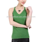 Summer New Lady Knitted Cashmere Blended Tank Tops Sleeveless Pullover Women
