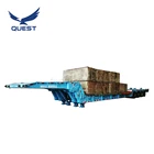 High quality 60-120tons front loading folding gooseneck lowboy semi trailer