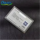 Custom letter silver metal business cards with contact information