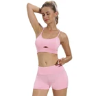 Wholesale Workout Women Active Wear Gym Sports Hot Yoga Fitness Activewear Bras And Shorts Set