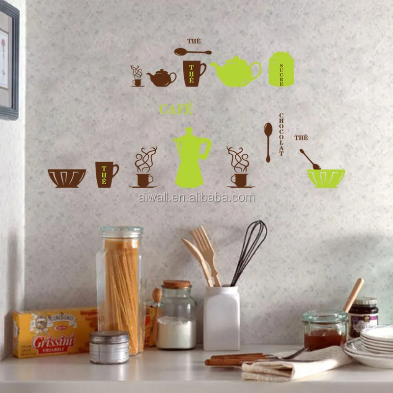 6009 utensili da cucina adesivi murali cucina adesivi per ... Decorazioni parete cucina