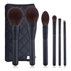 Top Quality Make up Brushes Premium Synthetic Hair Wire Drawing Ferrule Powder Eyeshadow Private Label 6pcs Makeup Brushes Set