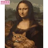 diy paint by number kits oil painting, Mona Lisa oil painting by numbers