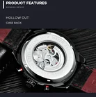Sport Watches BOYZHE Custom Logo Sport Waterproof Skeleton Leather Automatic Mens Tourbillon Watches