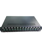 2U 14 port 16 port media converter rack mount chassis management dual power supply