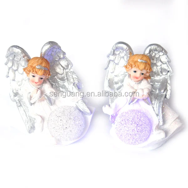 led light christmas gift angel with dove