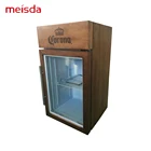 New Counter Top Custom Beverage Pine Wood Mini Fridge Minibar Cooler With 68L