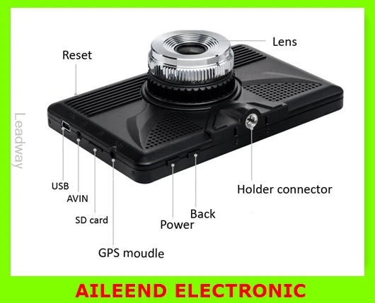 Car DVR Dual Camera Lens + Wifi + Android 4.0 Smart Tablet + GPS Navigator Full HD 1080P 5.0'' LCD video Recorder Dash Cam