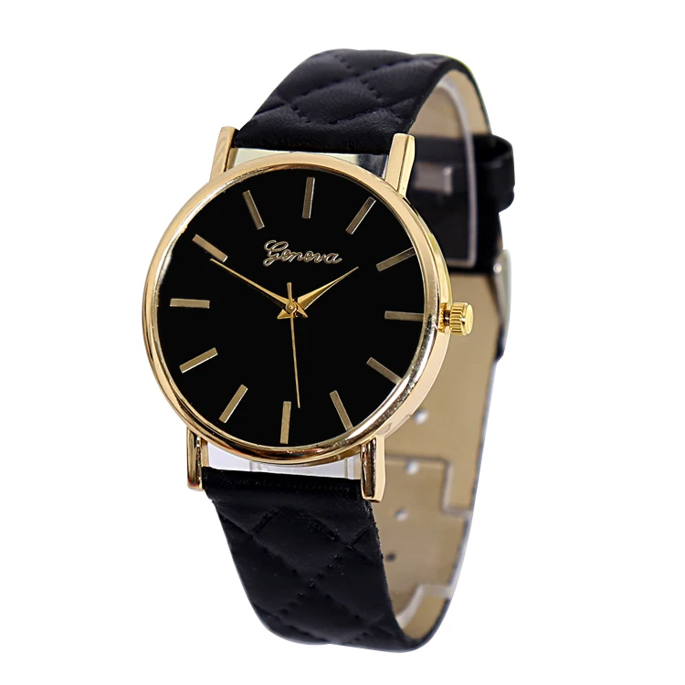 2015 Geneva Watch Women Fashion Quartz Watches PU Leather Women Casual Dress Wristwatches relogios feminino relojes Wholesale