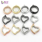 Wholesale Mixed Styles Magnetic Glass Floating Charm DIY Locket Pendant For DIY Personalized Locket Jewelry