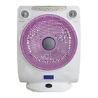 Rechargeable emergency fan with light, 14 inch rechargeable electric fan