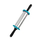 Amazon Hot- selling adjustable non stick stainless steel kitchen rolling pin with 4 removable thickness rings