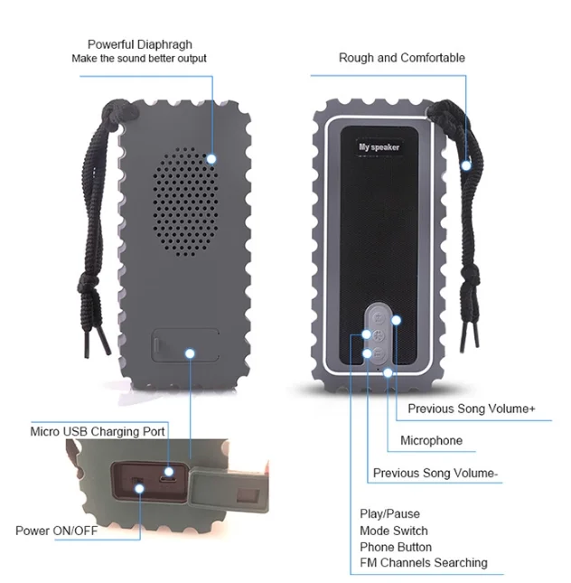 2019 Amazon Hot-Selling Wireless Speakers Portable Bluetooth Speakers Mini Outdoors Waterproof Stereo Sound - ANKUX.COM