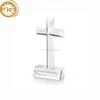 crystal cross gifts/3d cross engraved crystal cube wholesale