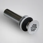 Aifol Brass Chrome Free Flow Grid Grille Sink Drain Waste