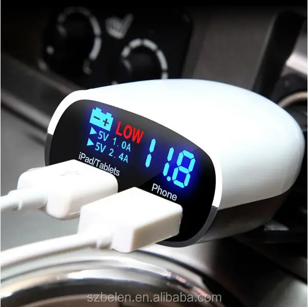qc3.0 led smart car charger-5