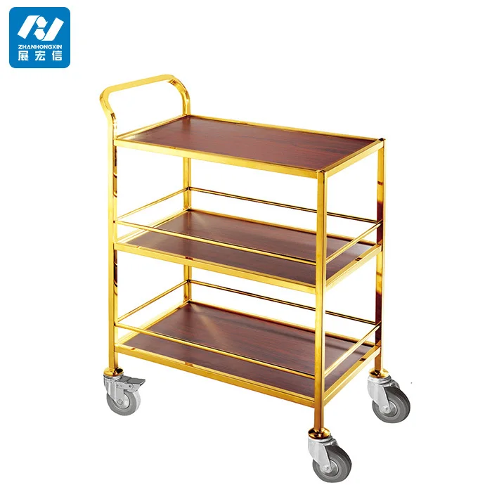 Hotel Food Wooden Wine Liquor Trolley Stainless Steel Tea Trolley Buy