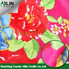 100% polyester wool peach disperse printed with silver stamp fabric