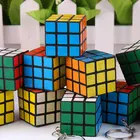 Magic cube keychain car keychain ring metal custom keyring